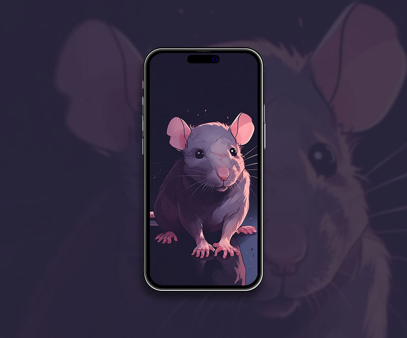 Esthétique Rat Dark Wallpaper Rat Fond d’écran pour iPhone