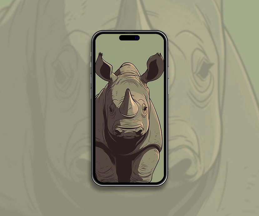 Esthétique Rhino Vert Fond d’écran Rhino Fond d’écran pour iPhone