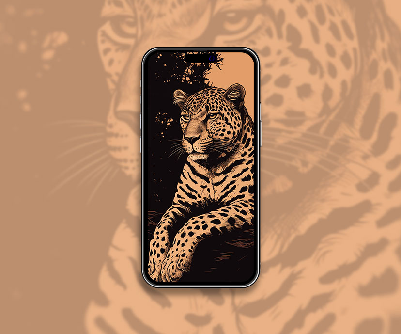 African Leopard Art Wallpaper Leopard Wallpaper for iPhone