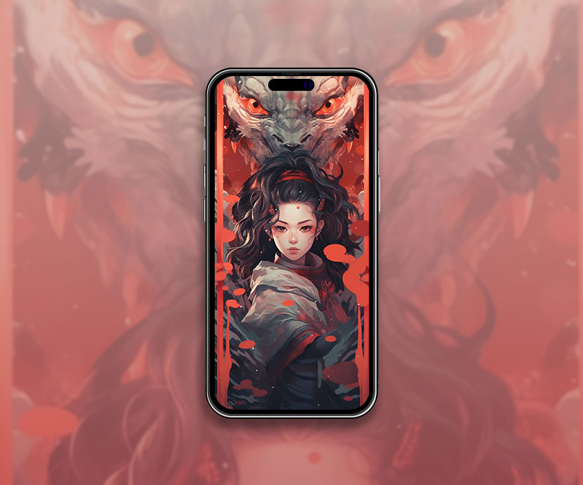 Anime Girl & Demon Red Wallpaper Anime Girl Wallpaper for iPh