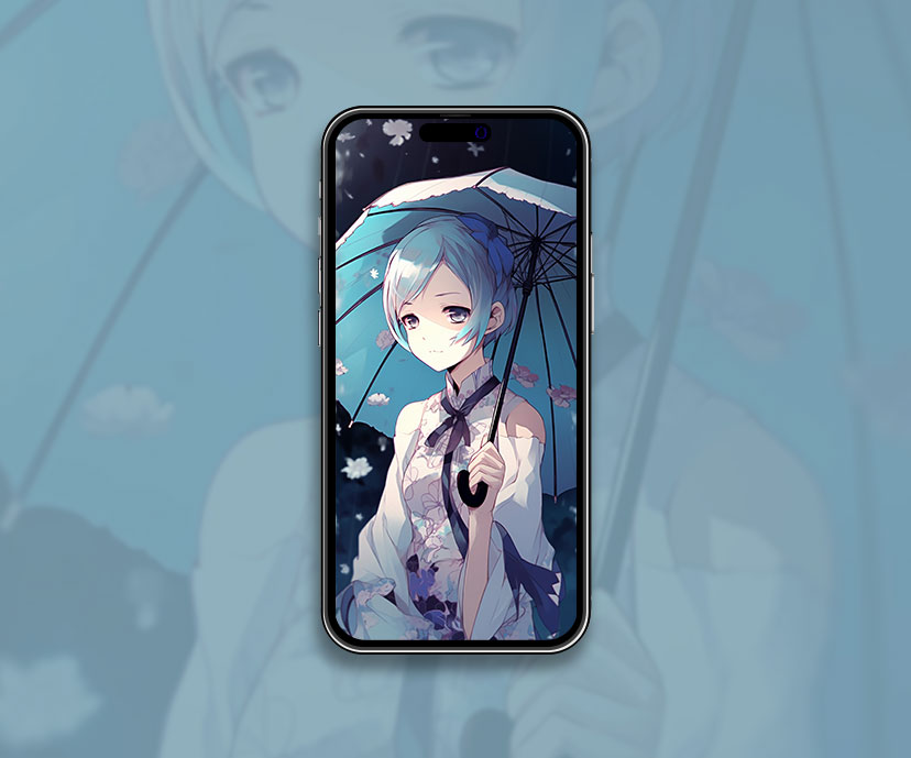 Anime Girl with Umbrella Wallpaper Anime Girl Wallpaper for iP