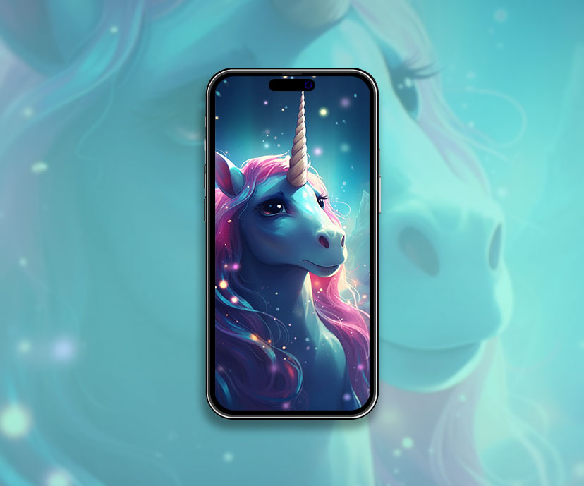 Beautiful Unicorn Blue Wallpaper Unicorn Wallpaper for iPhone