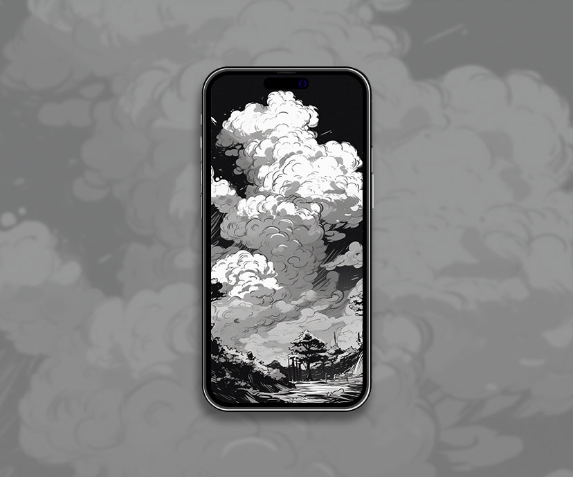 Nuages Noir & Blanc Fond d’écran Nuages Fond d’écran pour iPhone