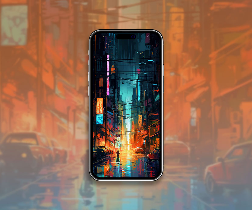 Colorful Abstract City Wallpaper Colorful City Wallpaper for