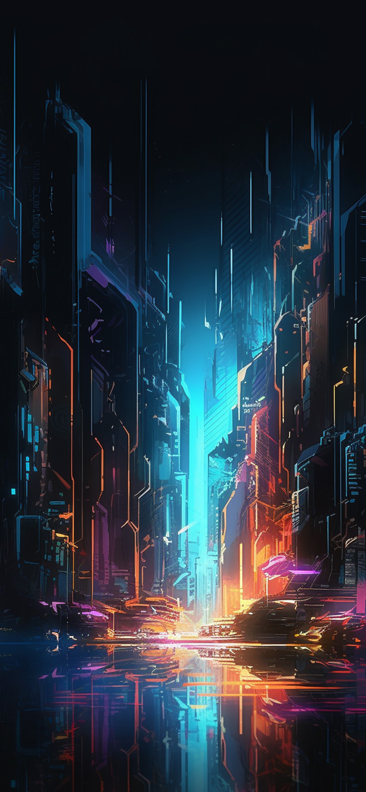 Cyberpunk City Abstract Wallpaper Cyberpunk City Wallpaper for
