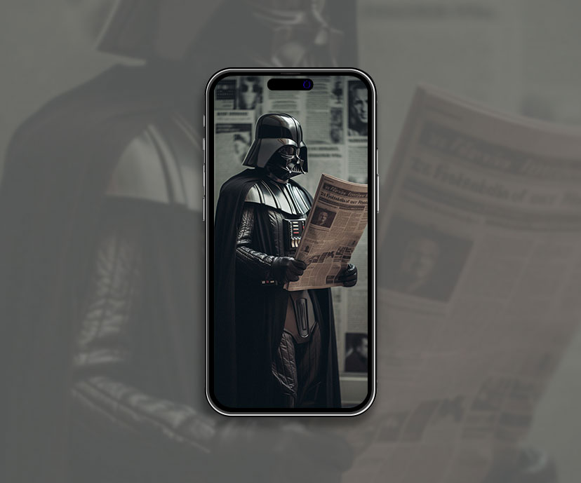 Darth Vader Reading a Newspaper Wallpaper Darth Vader Wallpape