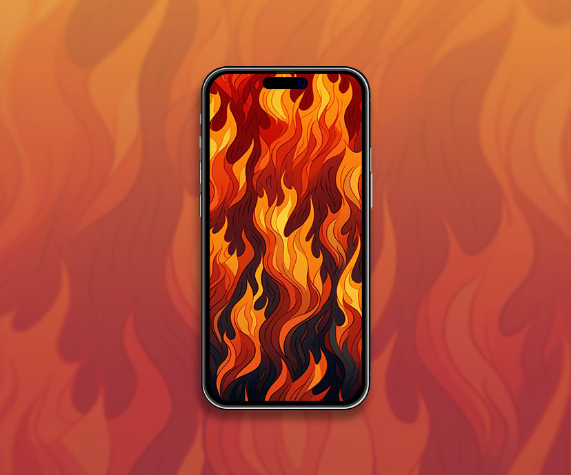 Fond d’écran orange texture feu Fond d’écran orange feu froid iPhon