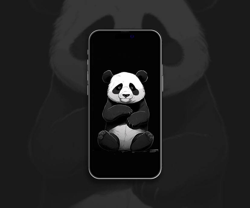 Giant Panda Black Wallpaper Giant Panda Wallpaper for iPhone