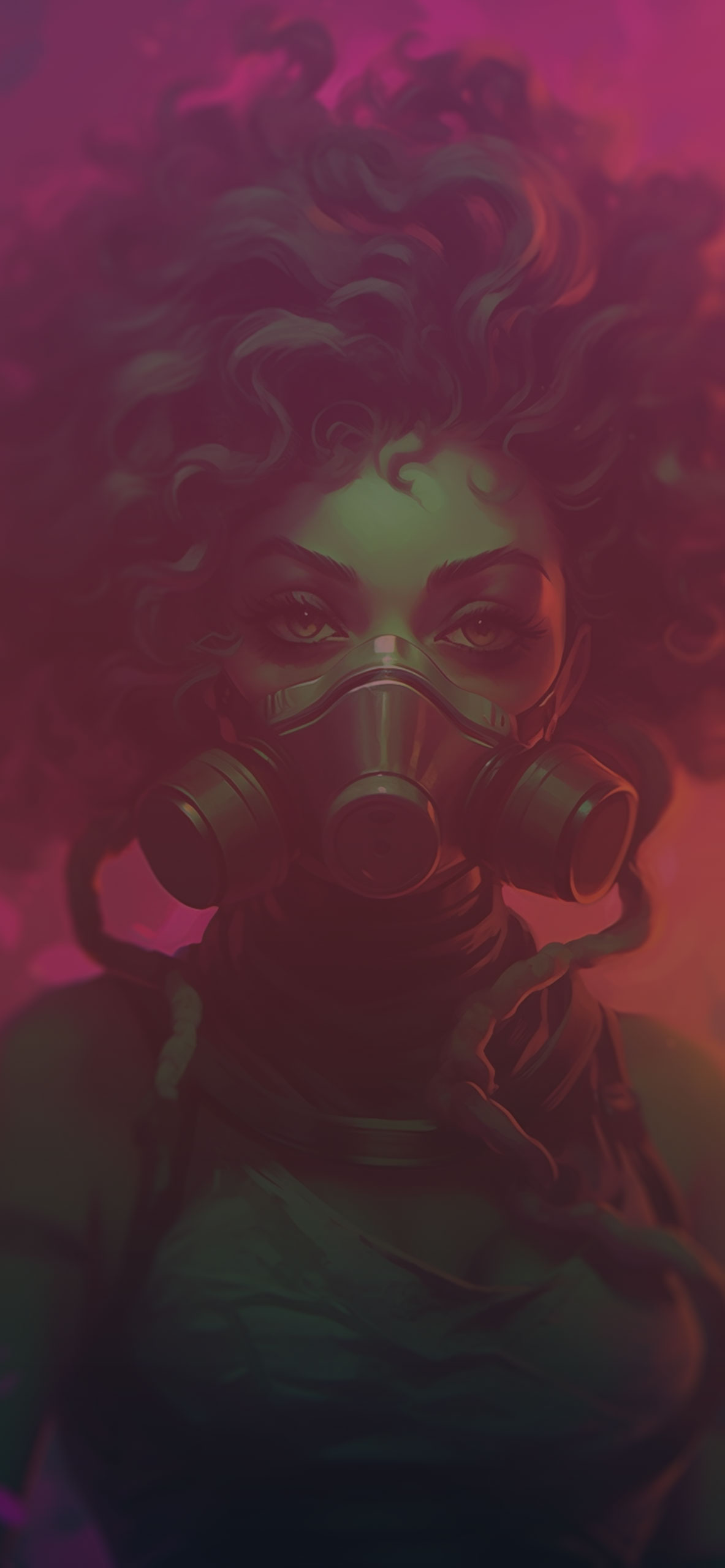 Girl in a Gas Mask Art Wallpaper Cool Girl Wallpaper for iPhon