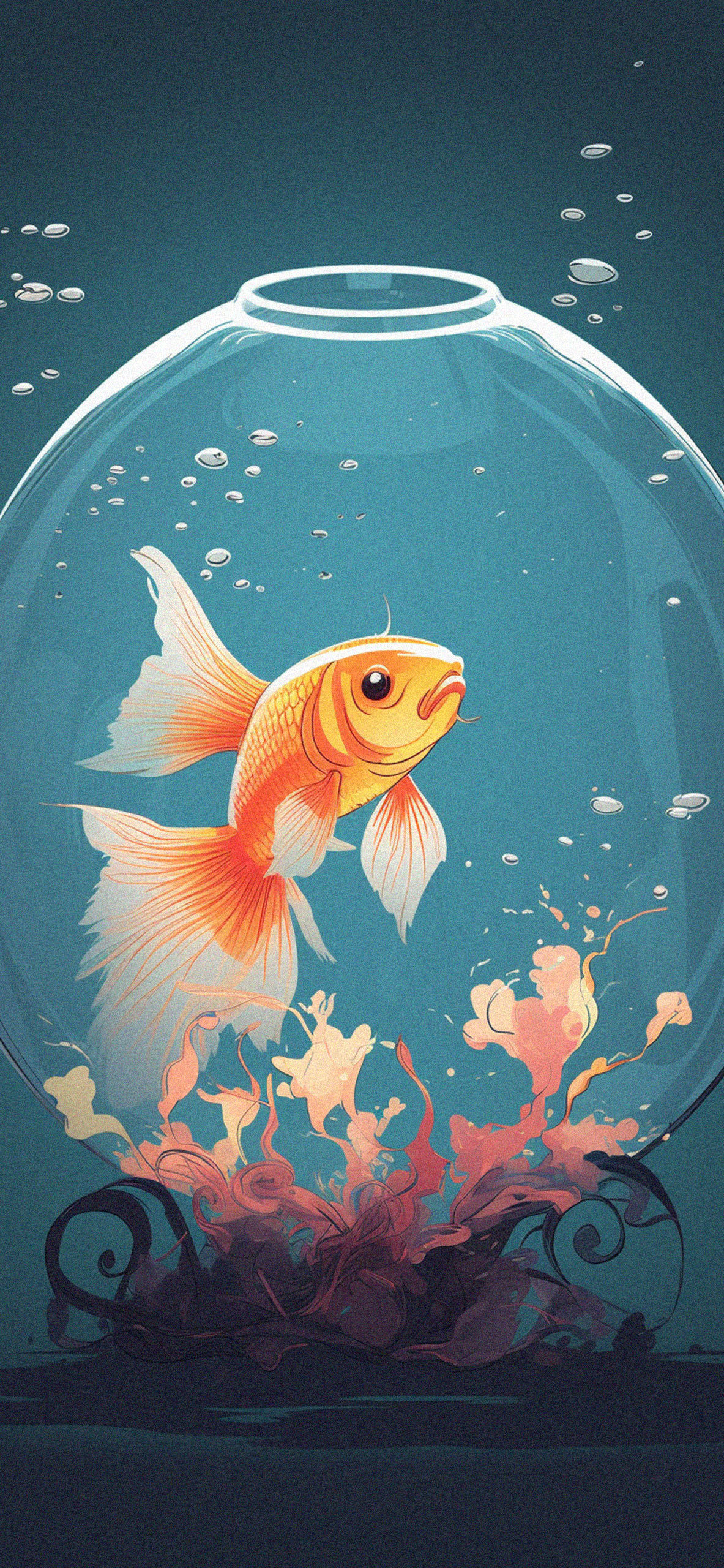 Golden Fish in the Aquarium Wallpaper Golden Fish Wallpaper fo