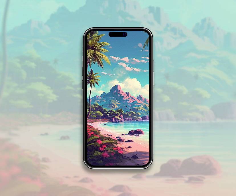 Hawaii Beach & Mountains Wallpaper Hawaii Fond d’écran pour iPhone