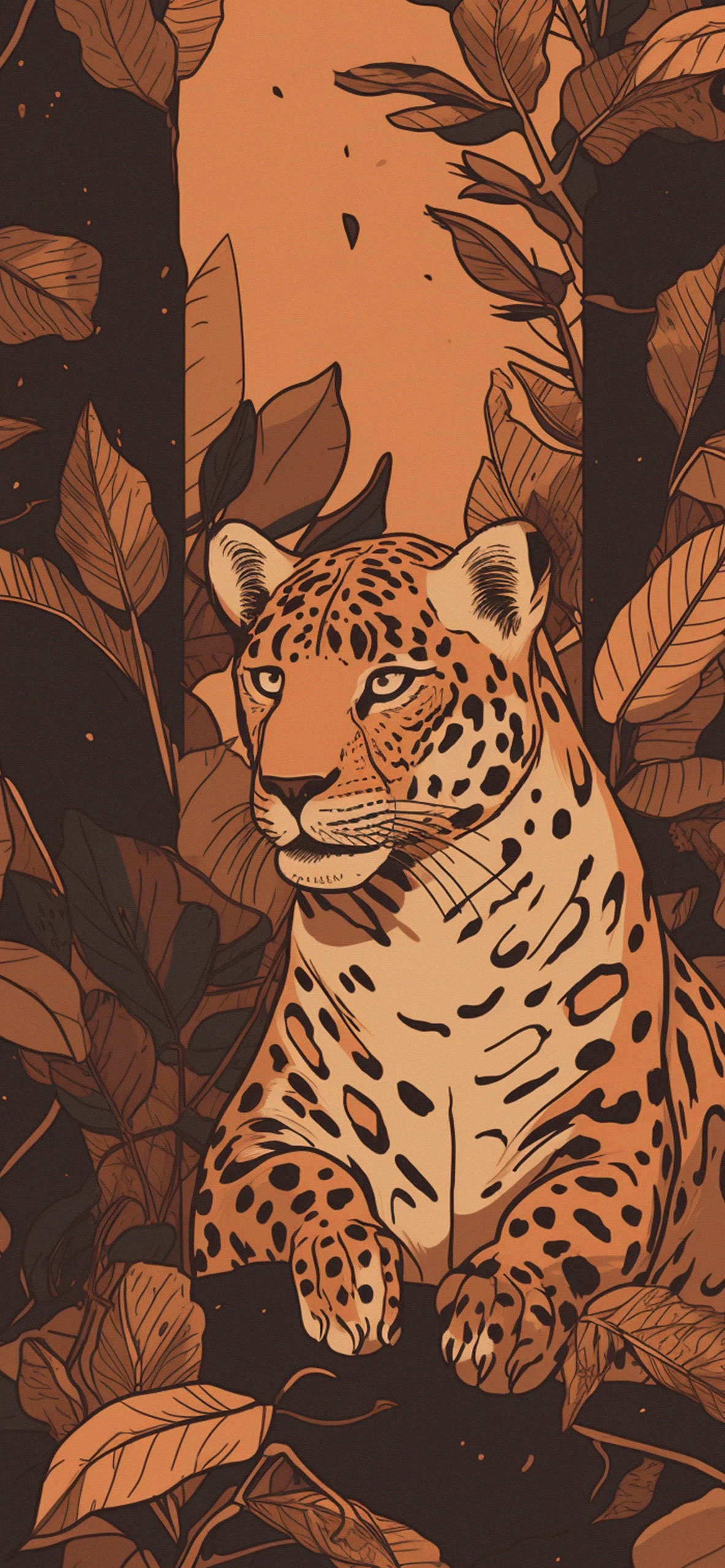 Leopard Brown Art Wallpaper Leopard Wallpaper for iPhone