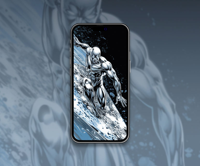 Marvel Silver Surfer dans l’espace Papier peint Silver Surfer Mur