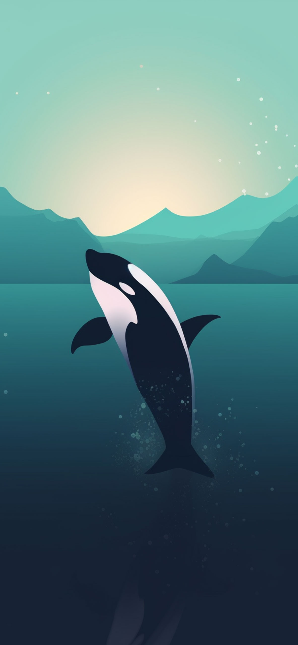 Orca Blue Minimalist Wallpapers  Orca Wallpaper for iPhone 4k
