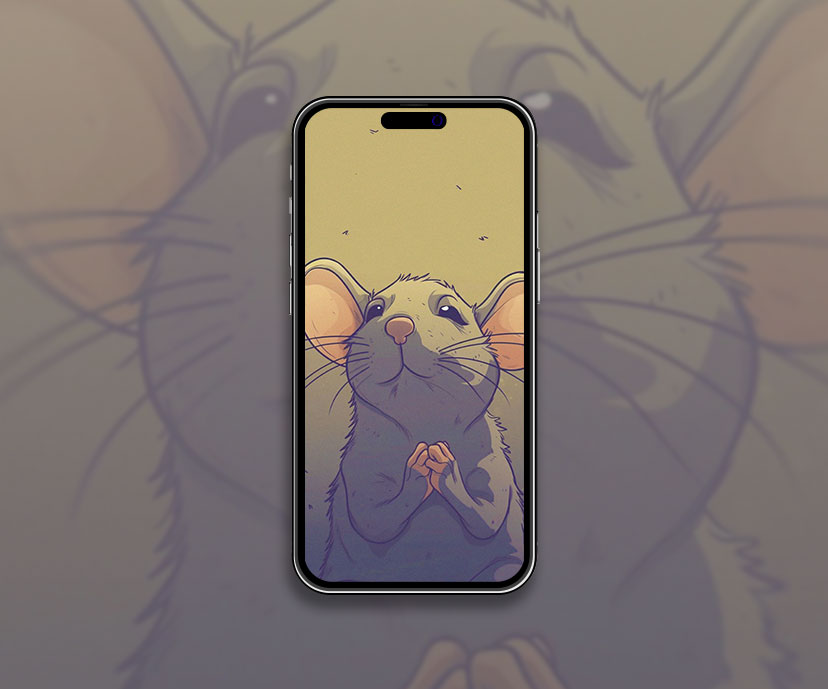Rat Cartoon Style Wallpaper Rat Wallpaper for iPhone