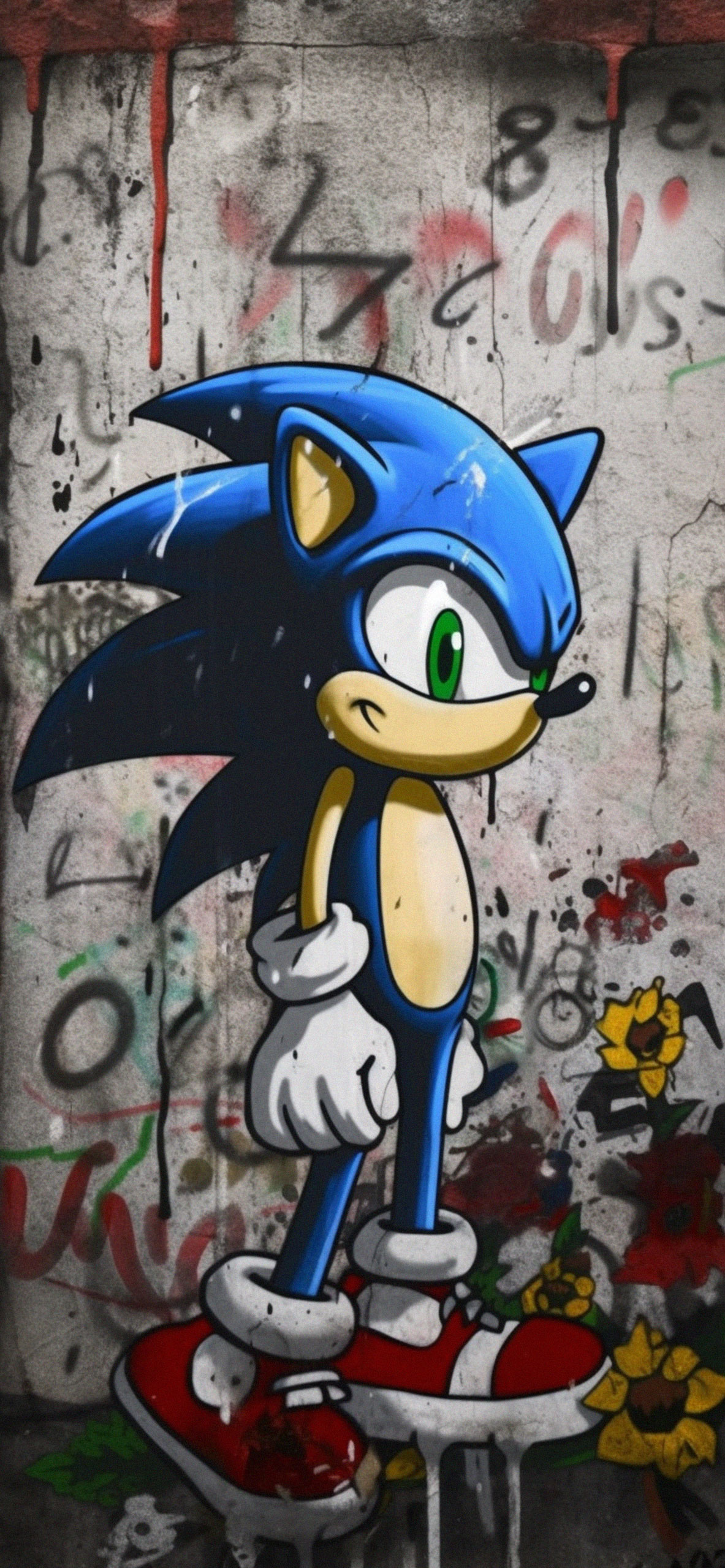 Sonic the Hedgehog Street Art Wallpaper Sonic Wallpaper for iP
