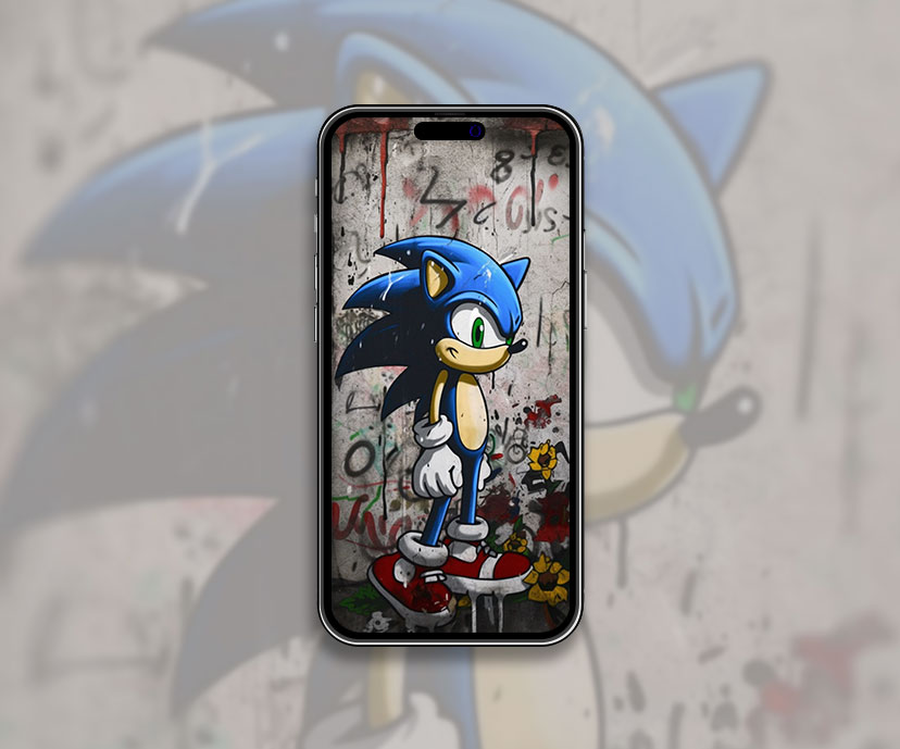 Sonic the Hedgehog Street Art Wallpaper Sonic Wallpaper pour iP