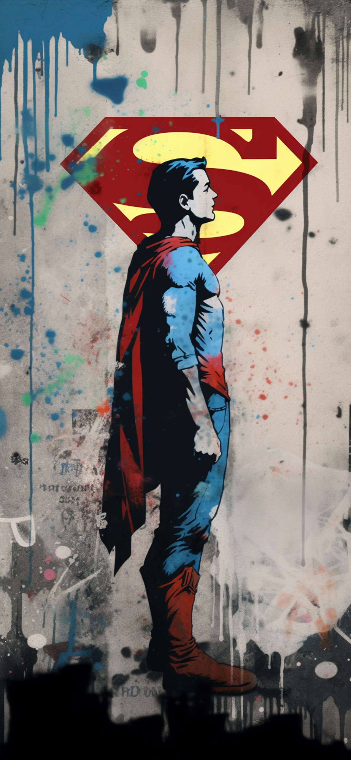 Superman Street Art Wallpaper Superman Wallpaper for iPhone