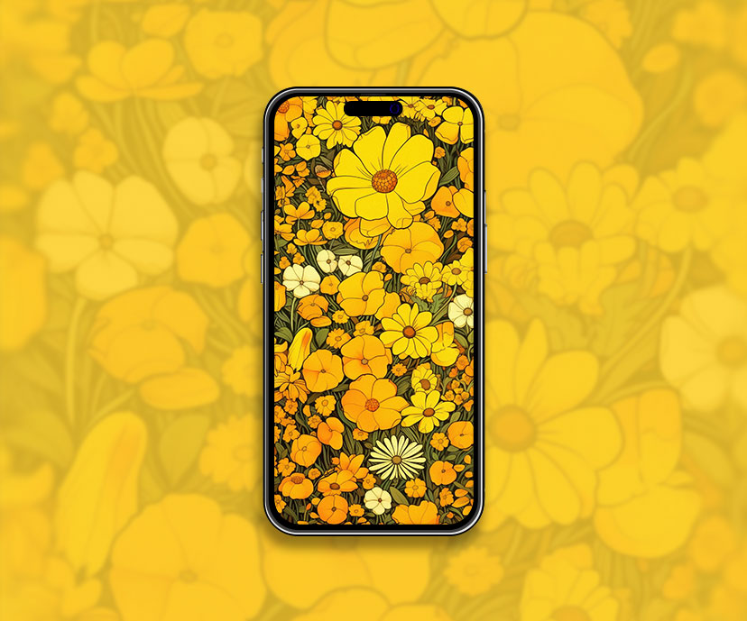 Fleurs jaunes fond d’écran esthétique Merveilleuses fleurs jaunes HD