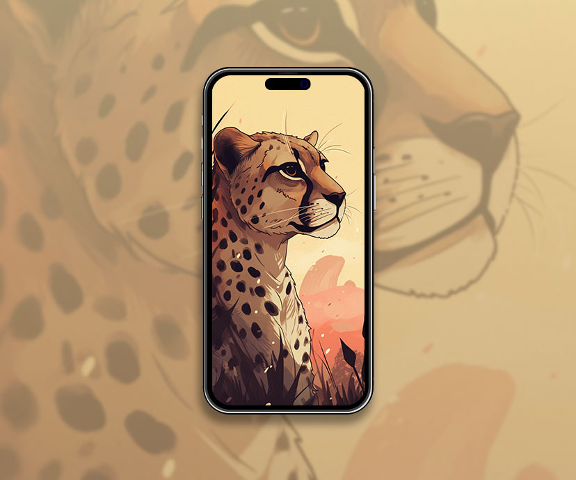 Aesthetic Cheetah Beige Wallpaper Leopard Wallpaper for iPhone