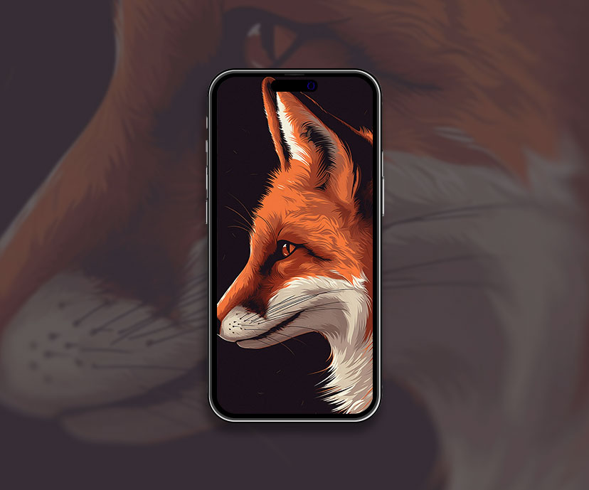 Fond d’écran esthétique Fox Dark Wallpaper Fox pour iPhone