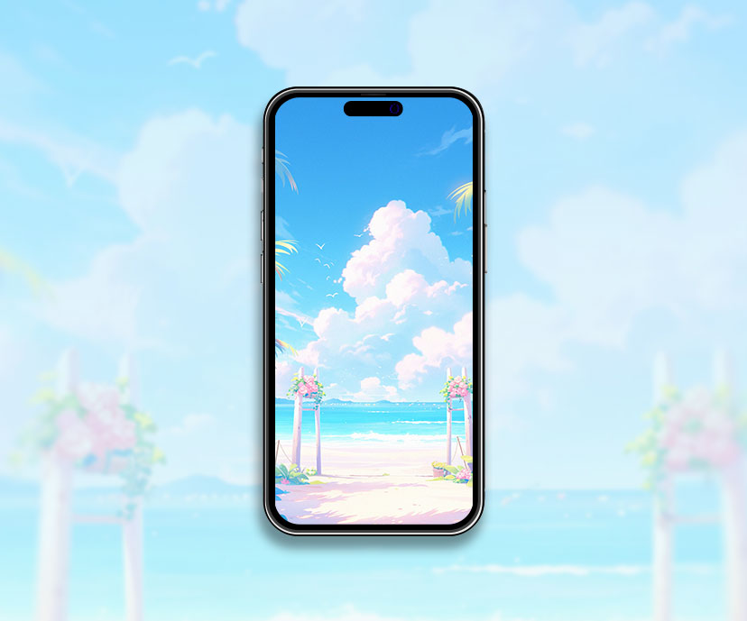 Beautiful Summer Beach Anime Wallpaper Summer Beach Wallpaper