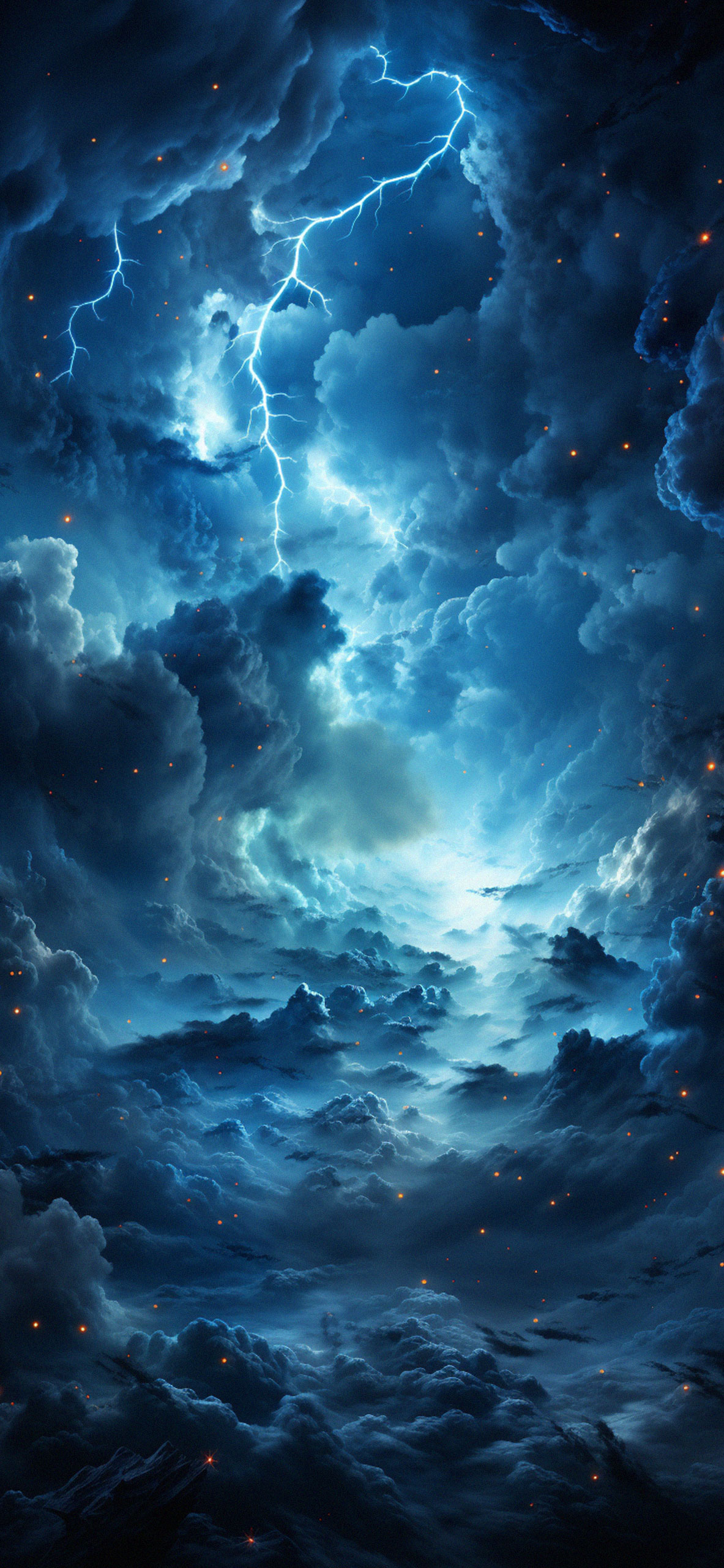 Clouds & Lightnings Blue Wallpaper Blue Clouds Wallpaper for i