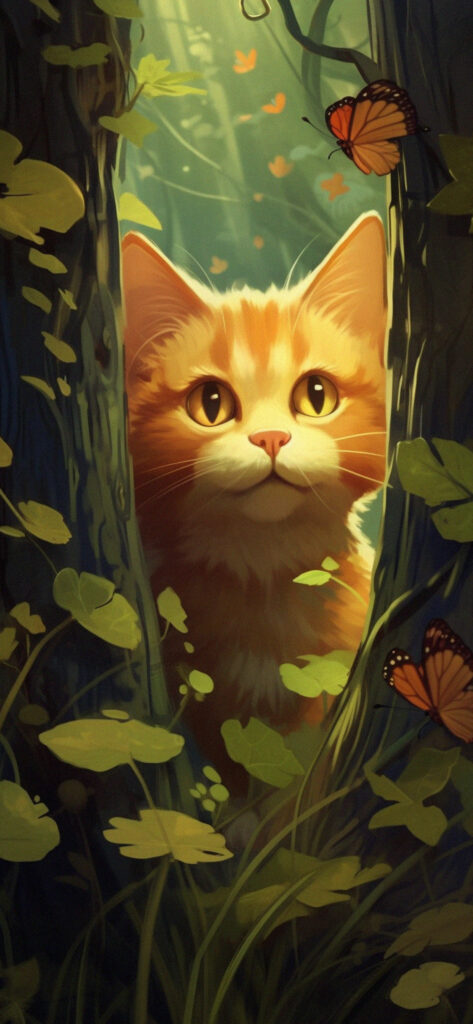Curious Cartoon Cat Wallpapers - Cool Cat Wallpapers for iPhone