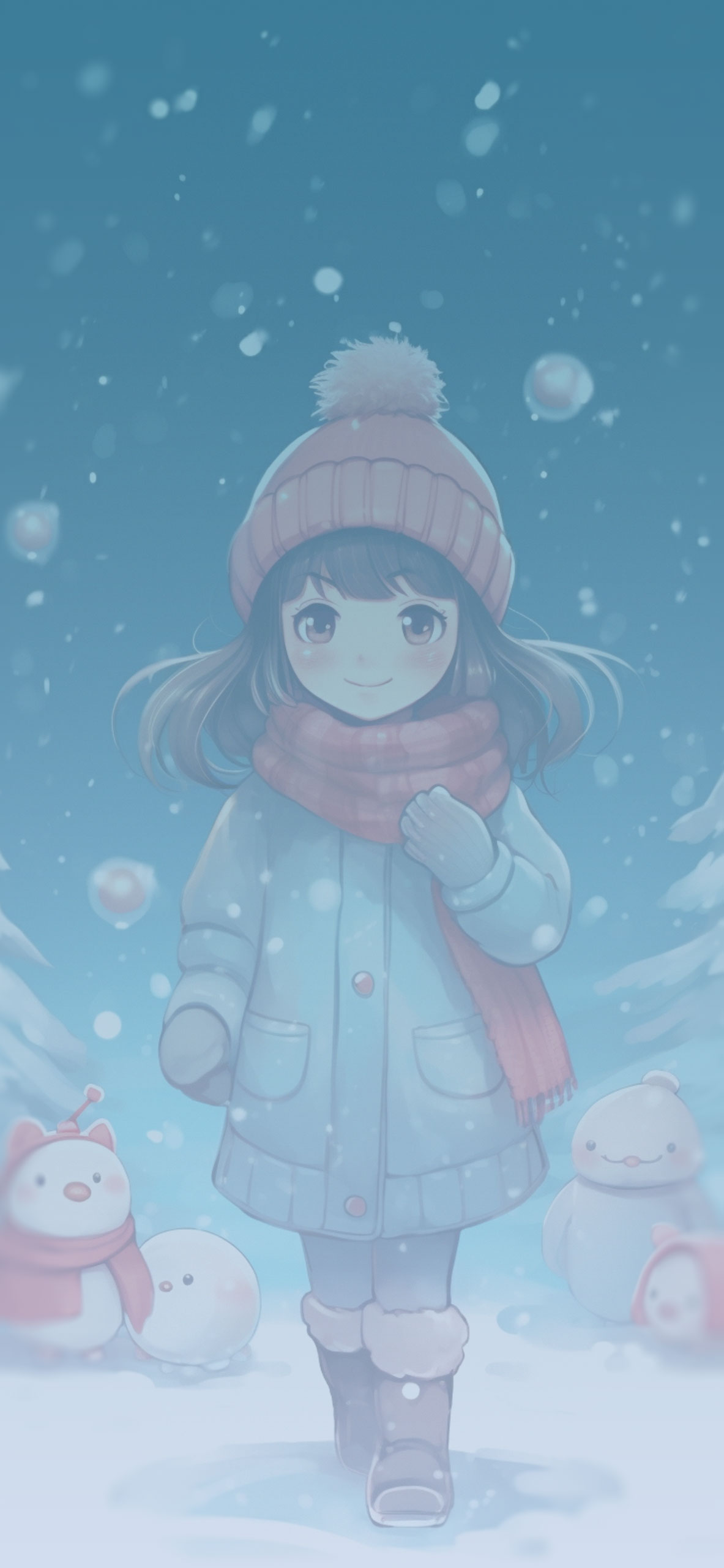 Cute little girl winter wallpaper Cute little girl winter wall