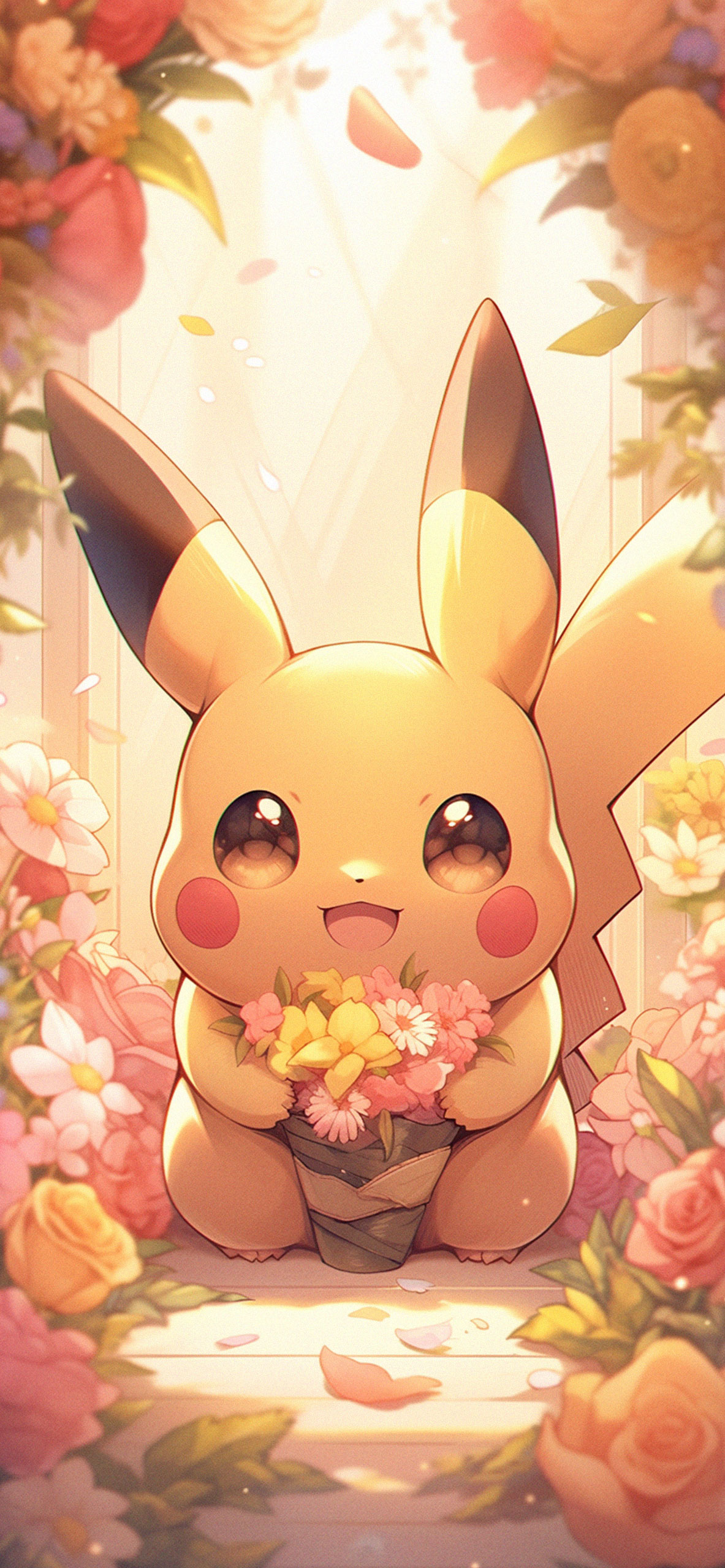 cute pikachu background