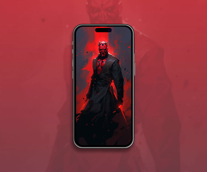 Darth maul fondo de pantalla negro y rojo Fondo de pantalla oscuro de Star Wars iPho