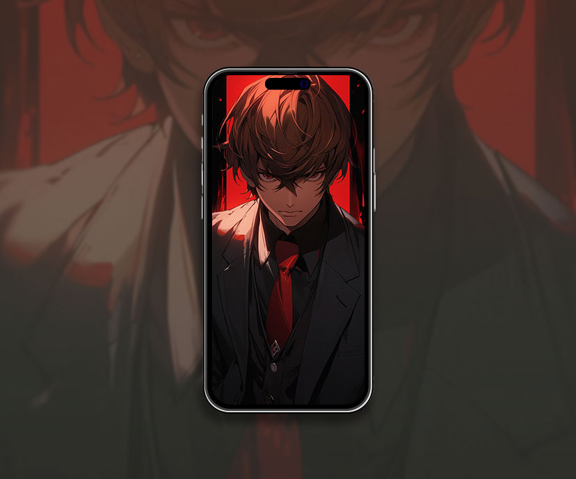 Death Note Light Yagami Black & Red Wallpaper Death Note Wallp
