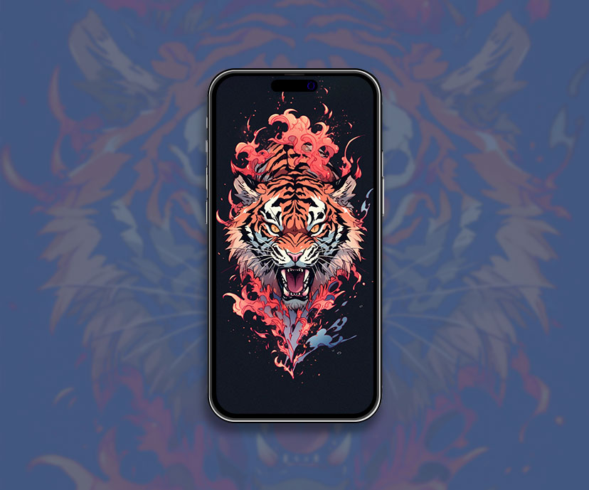 Fierce tiger cool wallpaper Angry tiger wallpaper for iPhone