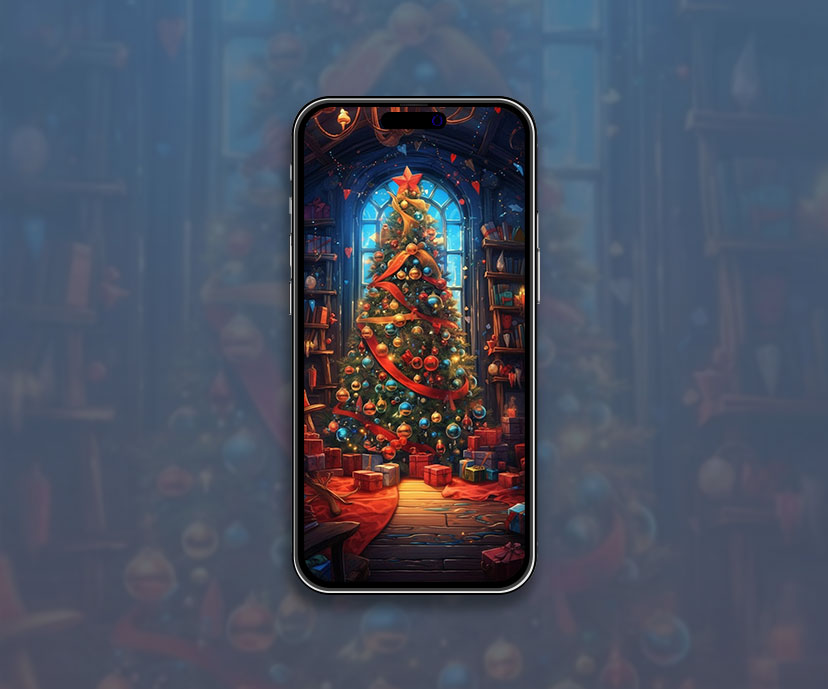 Magnifique arbre de Noël fond d’écran esthétique sapin de Noël aes