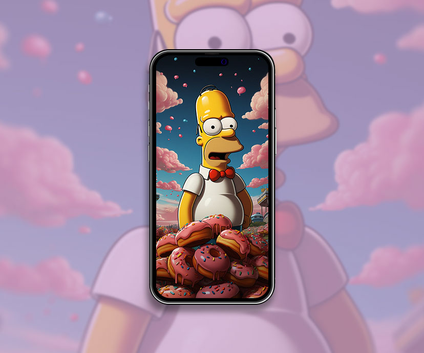 Homer Simpsons & Doughnuts Wallpaper Homer Simpsons Wallpaper
