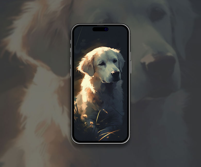 Labrador Retriever Art Wallpaper Dog Wallpaper for iPhone