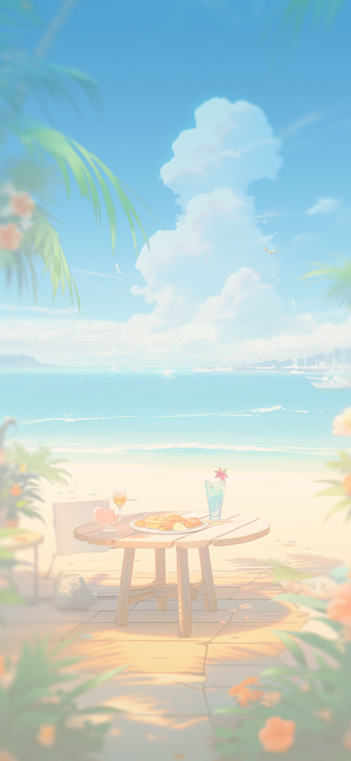 Lunch on the Summer Beach Wallpaper Summer Wallpaper for iPhon