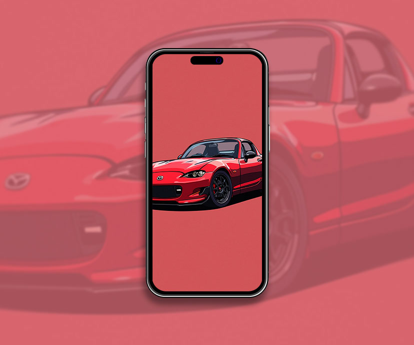 Mazda Miata MX 5 Red Wallpaper Mazda Wallpaper for iPhone