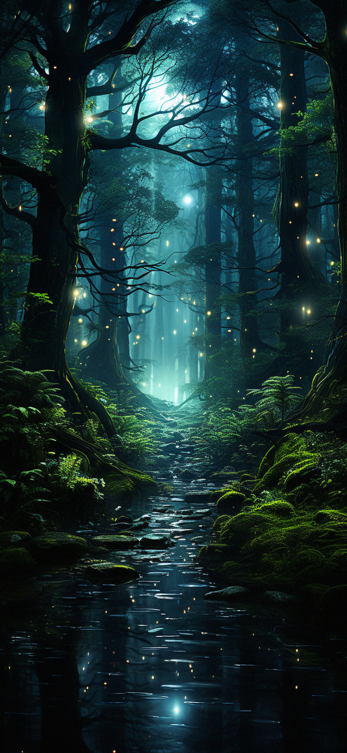 magical night forest