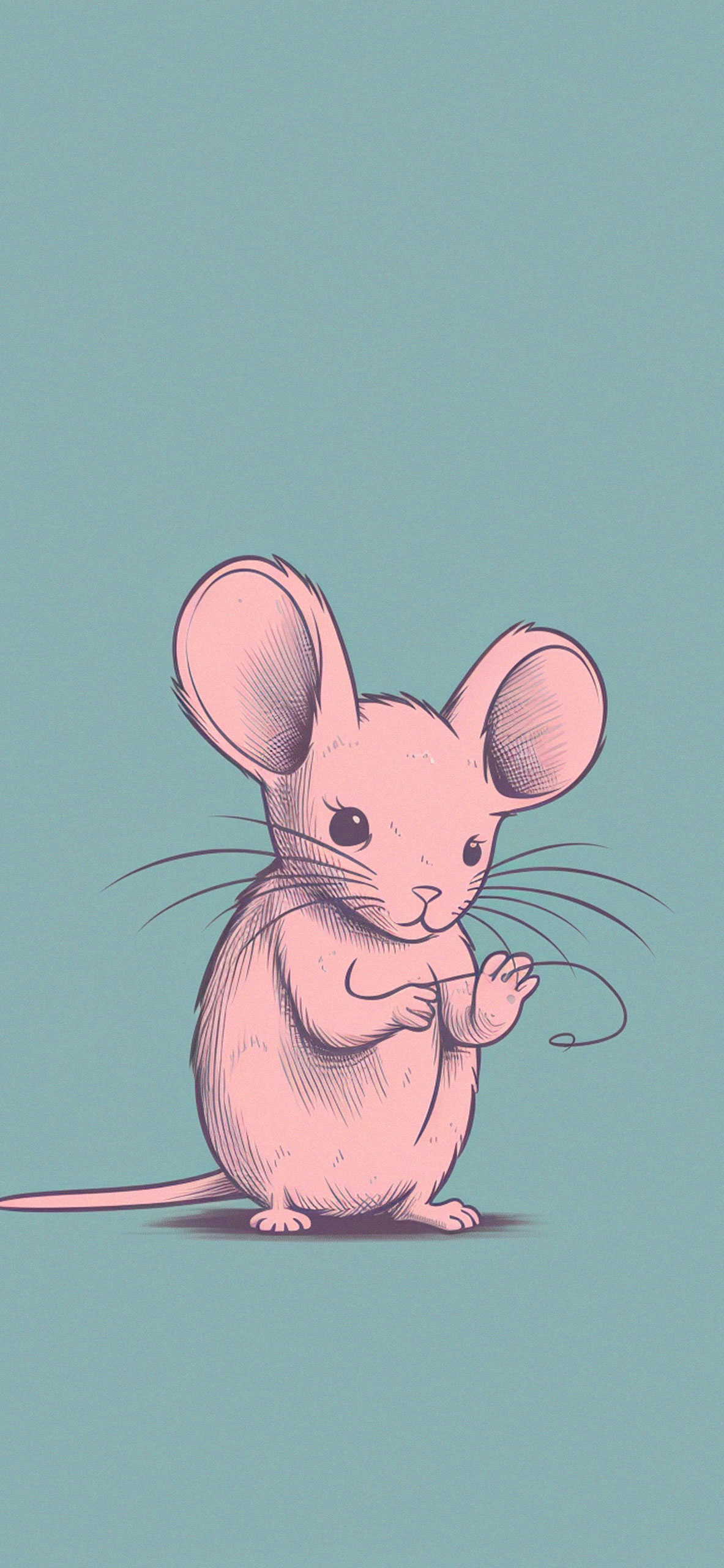 Pink Mouse Blue Wallpaper Mouse Wallpaper for iPhone
