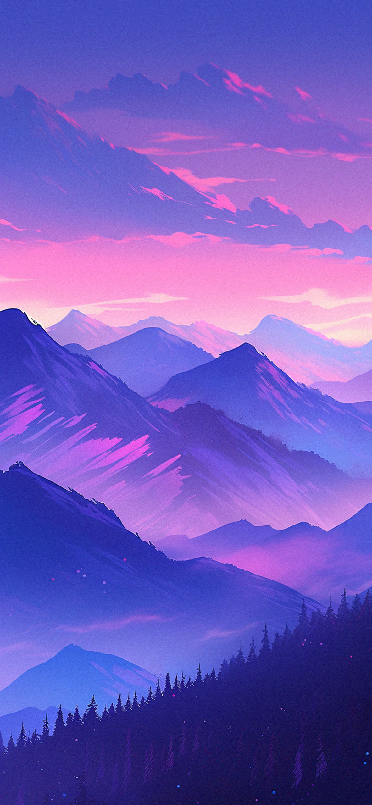 Purple mountain illustration, Mountains, Landscape, Panoramic HD wallpaper  | Wallpaper Flare