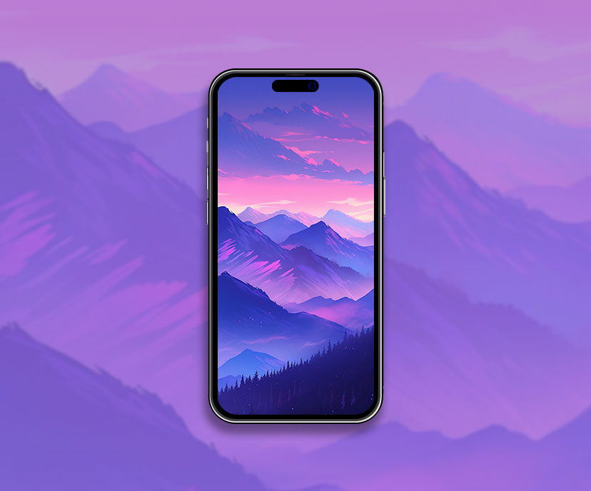 Purple Mountains & Clouds Wallpaper Mountains Wallpaper for iP