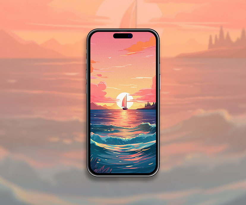 Sailboat at Sunset Summer Wallpaper Sunset Wallpaper for iPhon