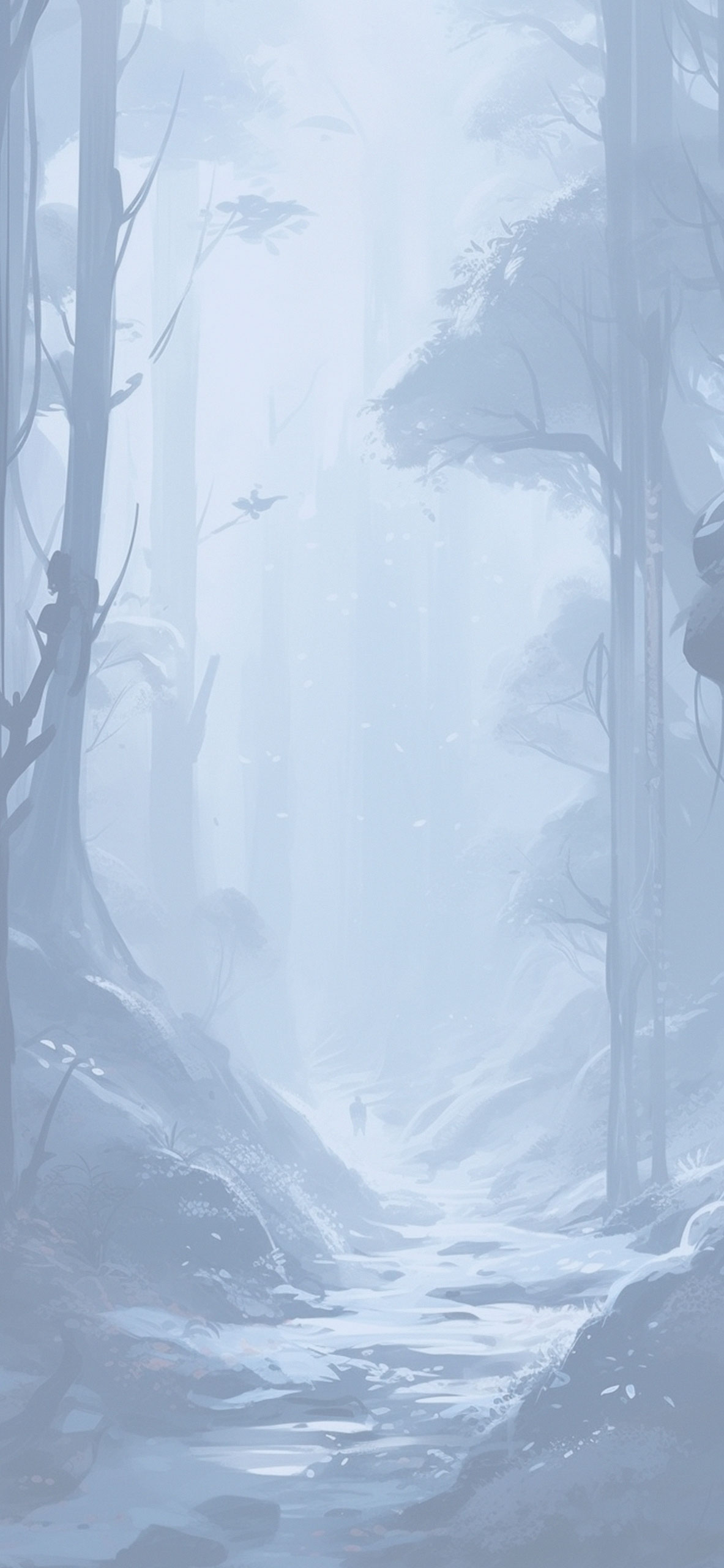Snow Covered Forest Anime Wallpaper Snow Forest Wallpaper for