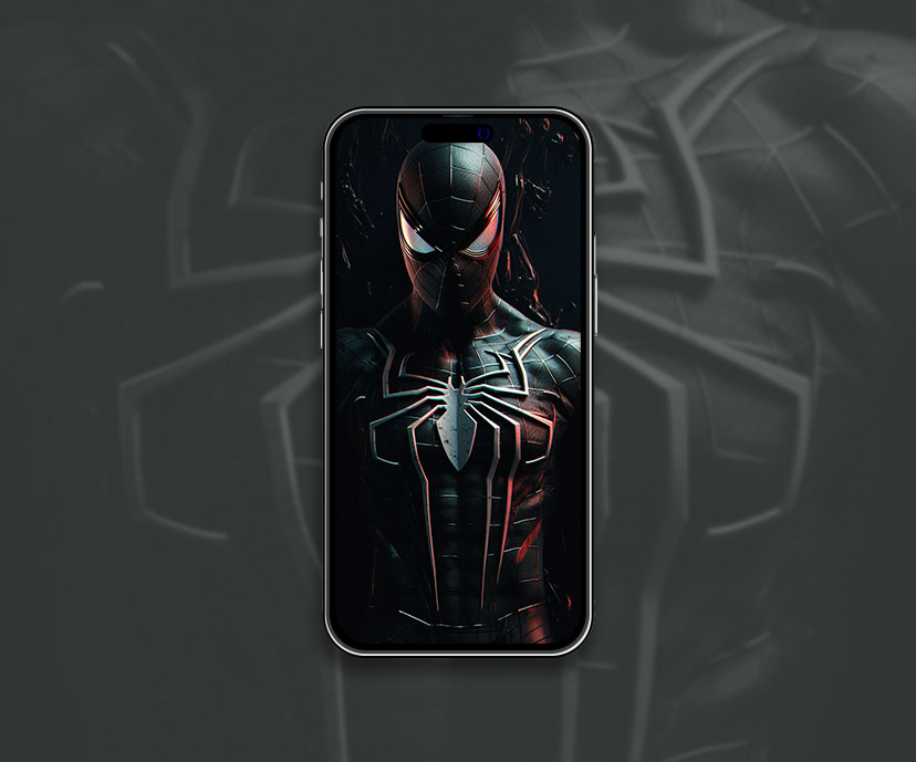 Spiderman symbiote costume noir fond d’écran Spiderman Marvel HD