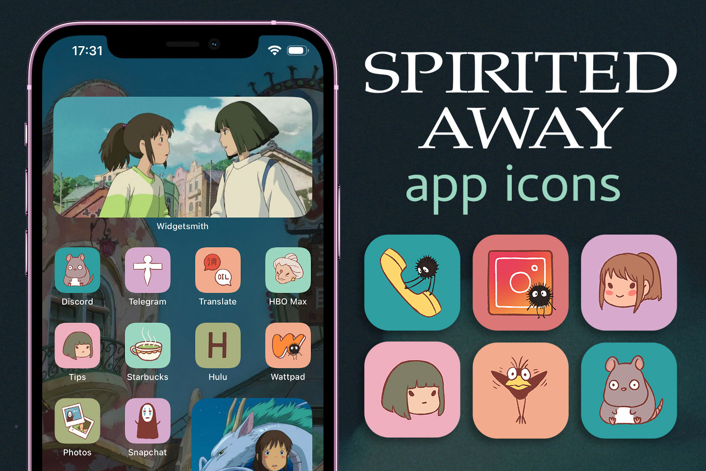 Iconos de la aplicación El viaje de Chihiro Iconos de la aplicación Ghibli de iOS y Android Studio