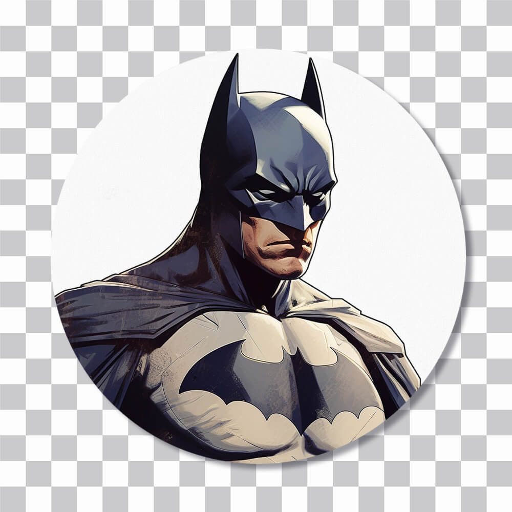 aesthetic batman round sticker cover