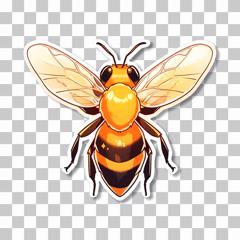 Couverture d’autocollant d’abeille esthétique