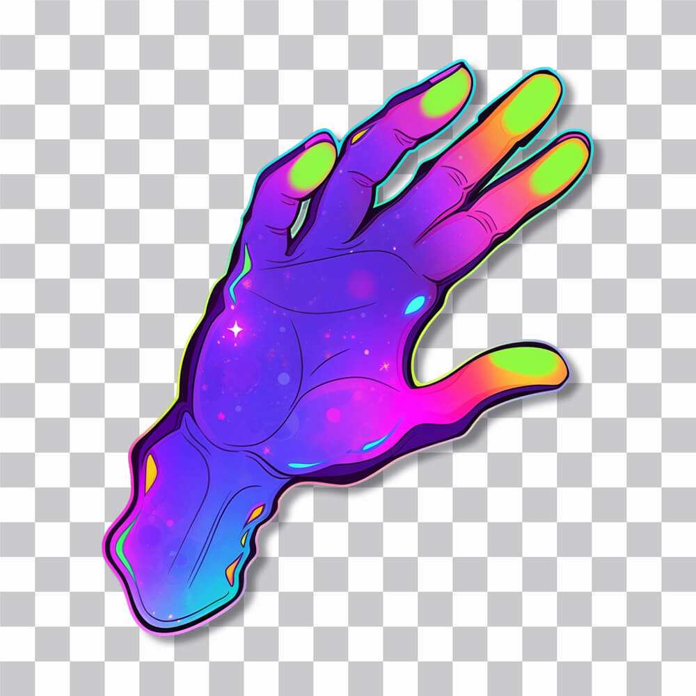 aesthetic colorful hand sticker cover