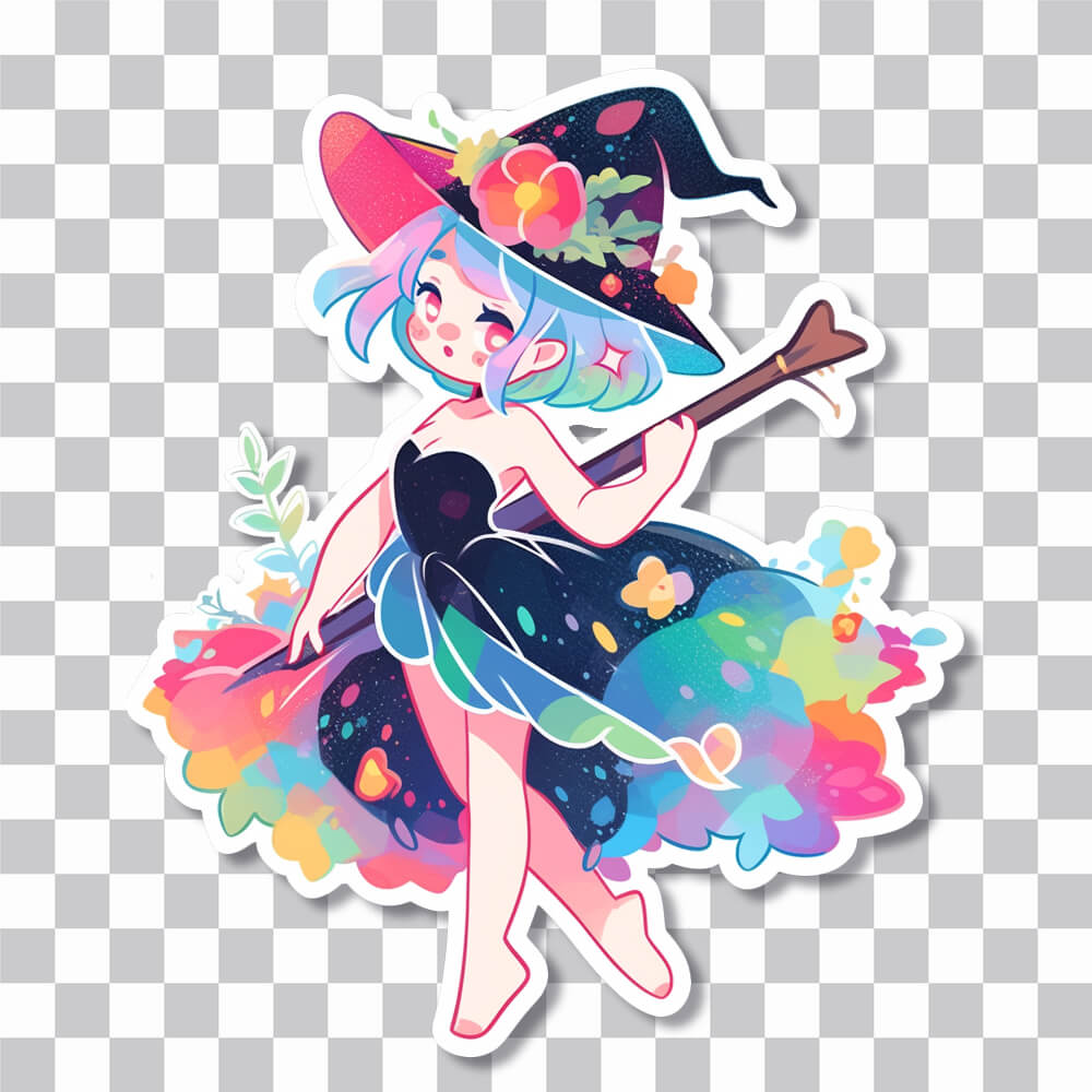 aesthetic forest witch sticker cover